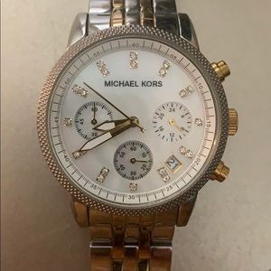 Michael Kors silver and gold watch